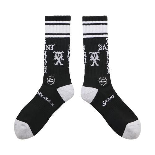 SAINT MXXXXXX | SOCKS SINNER / BLACK+GRAY