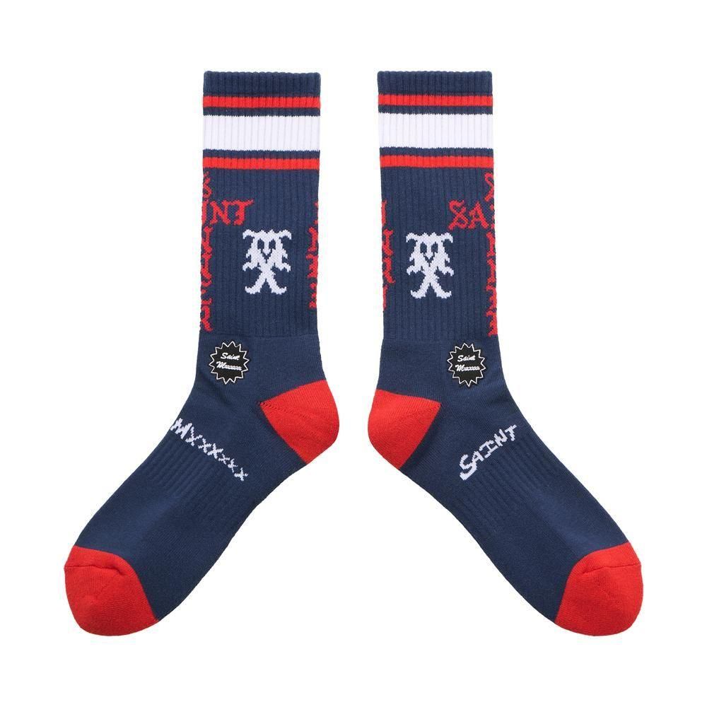 SAINT MXXXXXX | SOCKS SINNER / BLUE+RED
