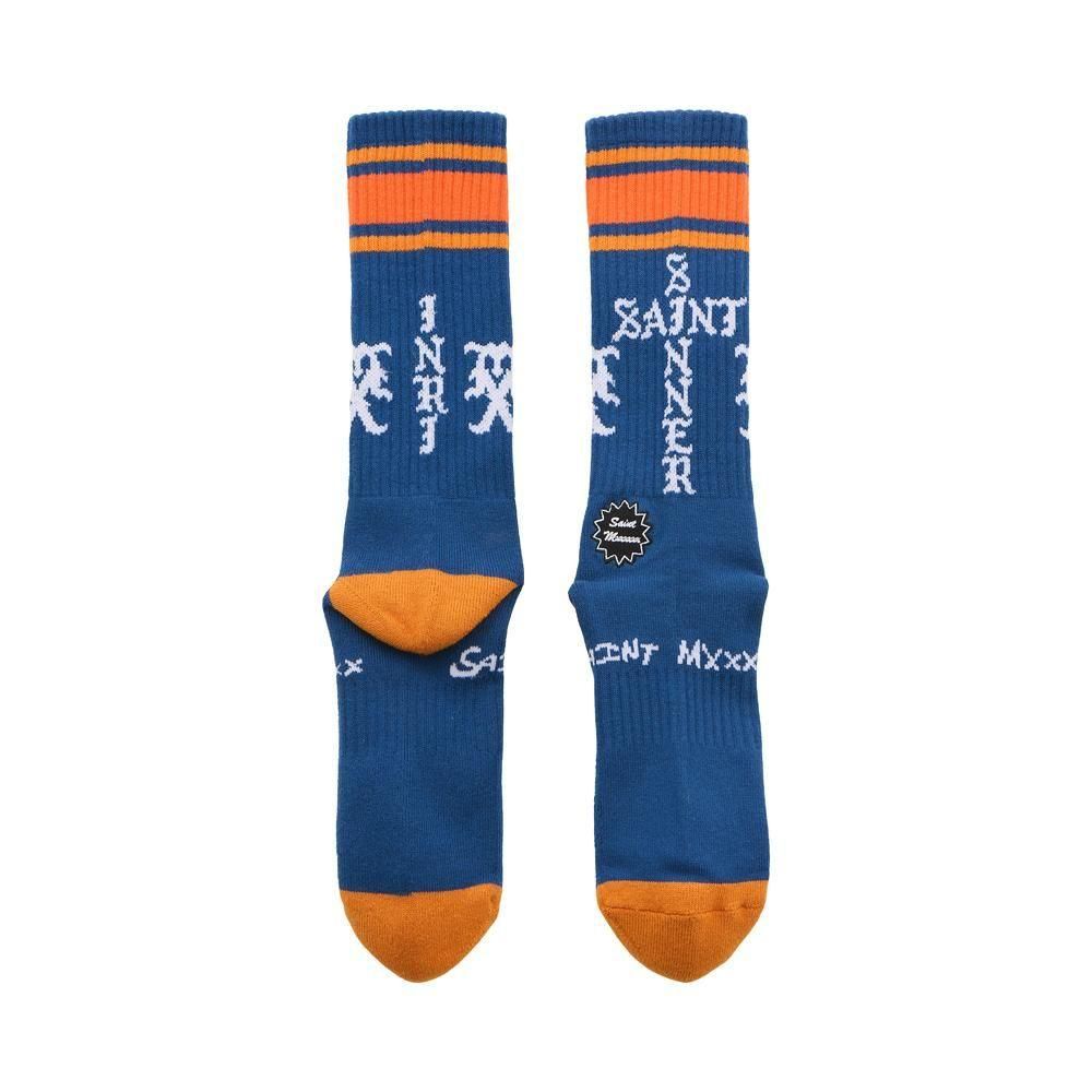 SAINT MXXXXXX | SOCKS SINNER / BLUE+ORANGE