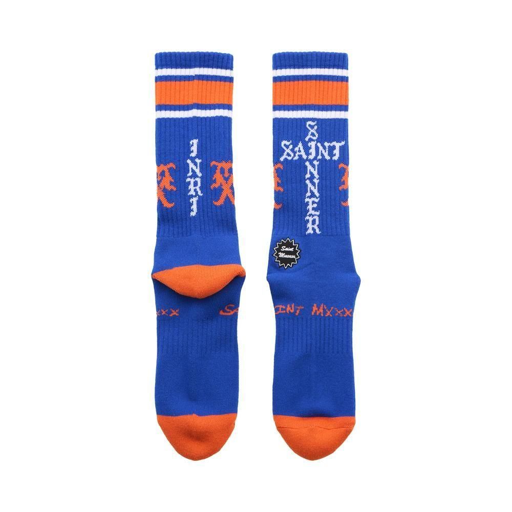 SAINT MXXXXXX | SOCKS SINNER / BLUE+ORANGE+WHITE