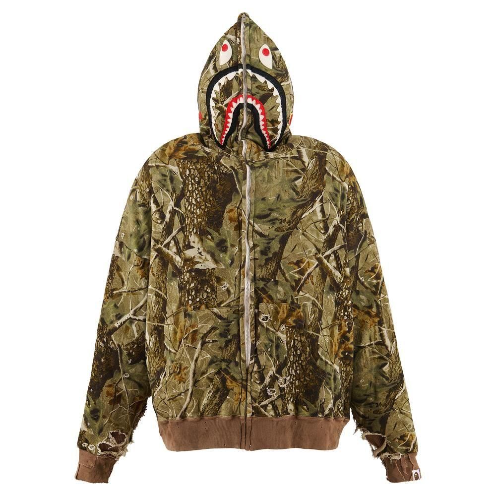 SAINT MXXXXXX | BAPE_ZIP HOODIE SAHARK / CAMO
