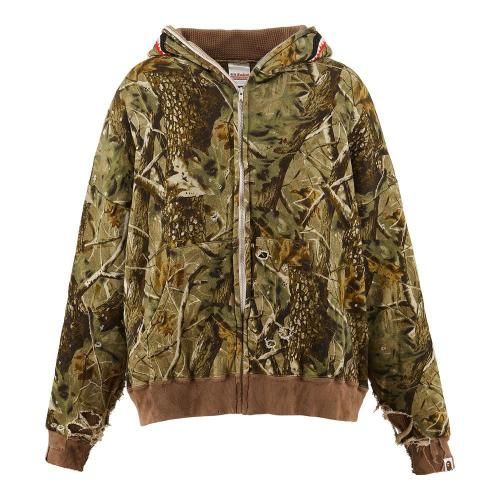 SAINT MXXXXXX | BAPE_ZIP HOODIE SAHARK / CAMO