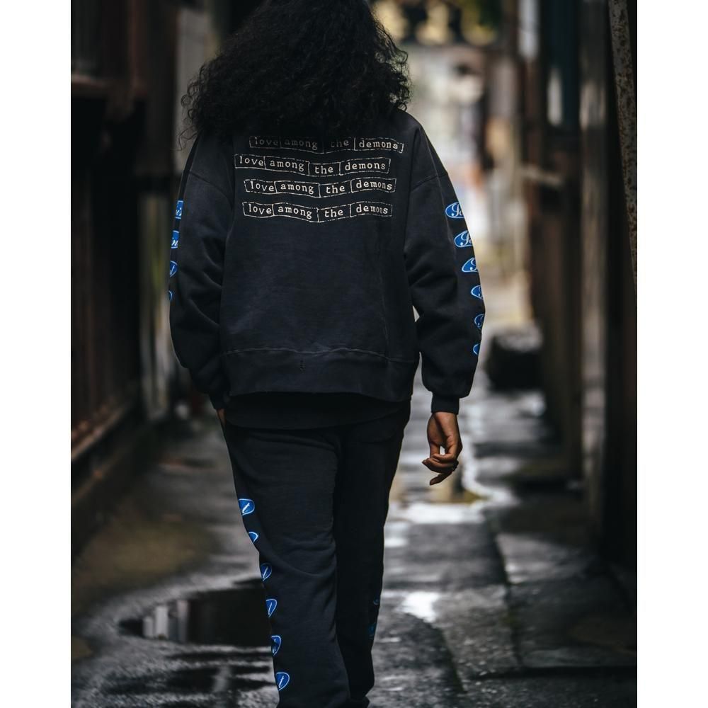 SAINT MXXXXXX | SWEAT PANTS LOVE AMONG / BLACK