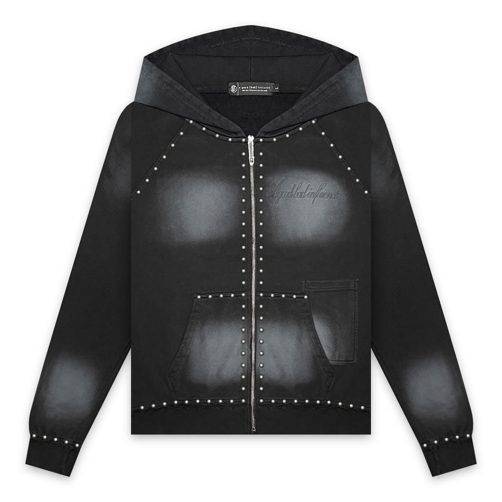 A GOOD BAD INFLUENCE |  ORIGINAL STUDSED HOODIE / BLACK