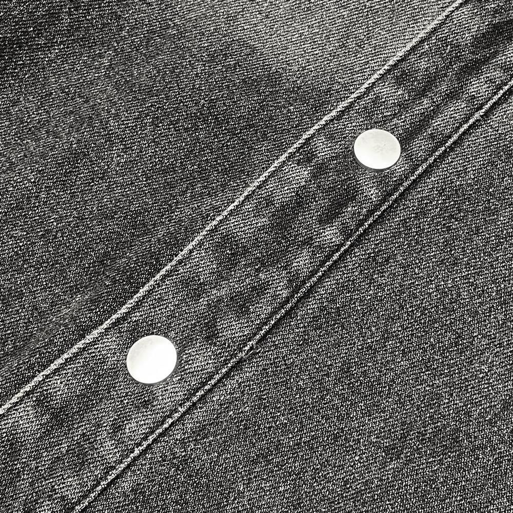 A GOOD BAD INFLUENCE |  DENIM VARSITY JACKET / BLACK