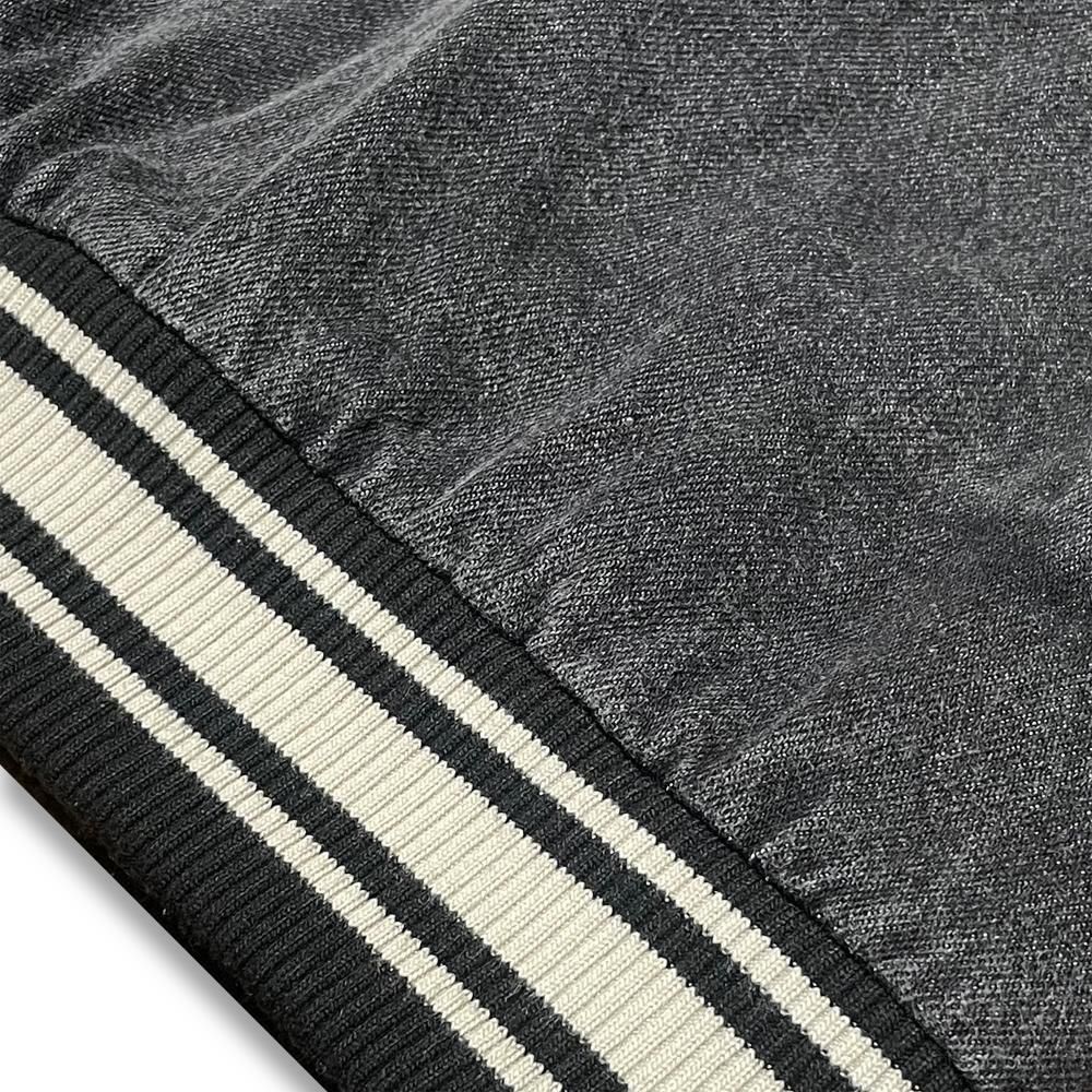 A GOOD BAD INFLUENCE |  DENIM VARSITY JACKET / BLACK