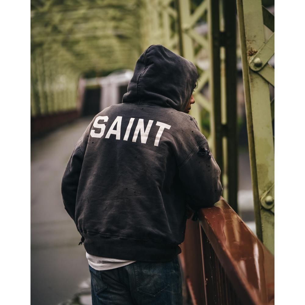 SAINT MXXXXXX | BB_DBL FACE HOODIE SAINT / BLACK