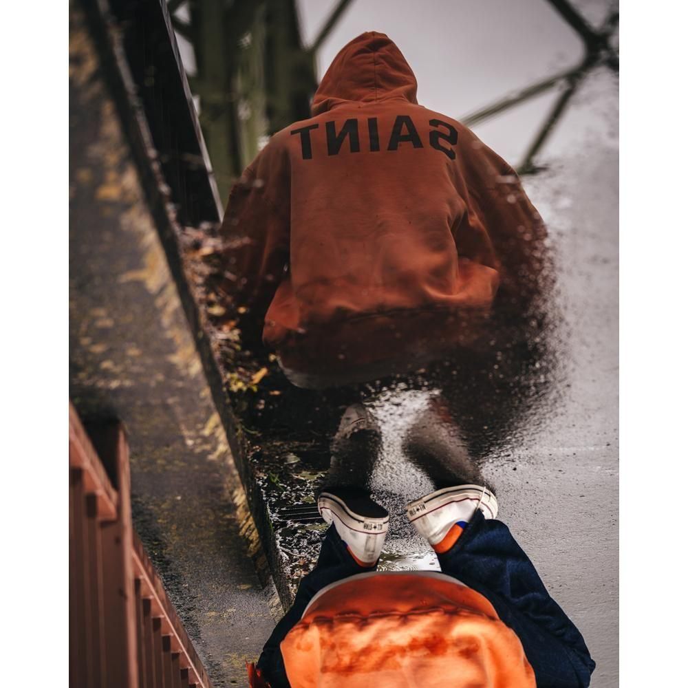 SAINT MXXXXXX | BB_DBL FACE HOODIE SAINT / ORANGE