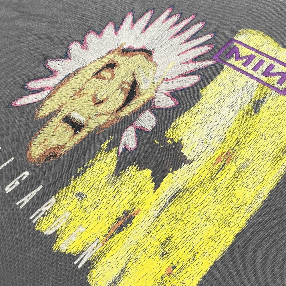 MINUS | BOOTLEG DIY CREW SWEAT WITH DAMAGED(COORDINATE) / AGED BLACK