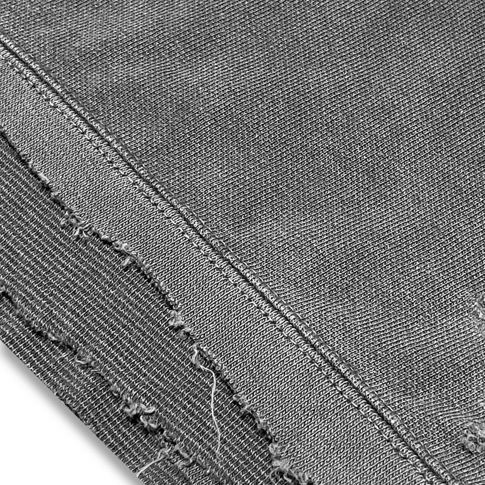 MINUS | BOOTLEG DIY CREW SWEAT WITH DAMAGED(COORDINATE) / AGED BLACK