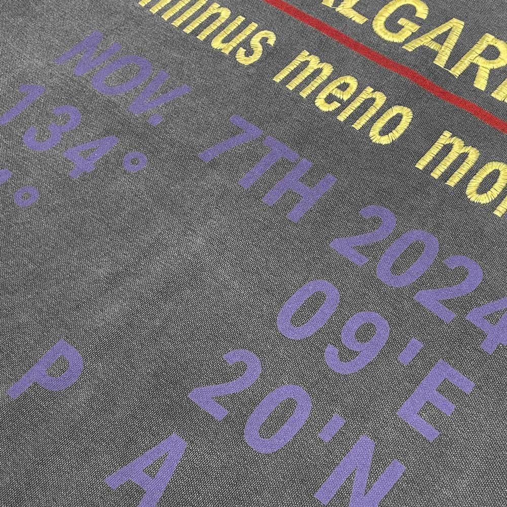 MINUS | BOOTLEG DIY CREW SWEAT WITH DAMAGED(COORDINATE) / AGED BLACK