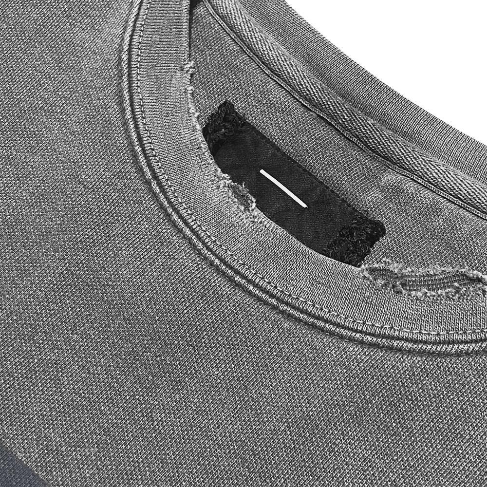 MINUS | BOOTLEG DIY CREW SWEAT WITH DAMAGED(OUTSIDE TOUR) / AGED BLACK