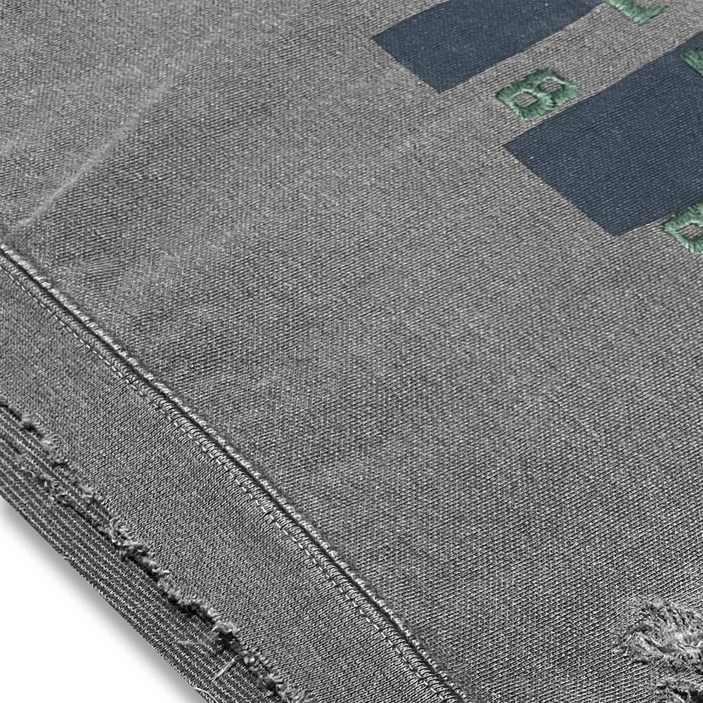 MINUS | BOOTLEG DIY CREW SWEAT WITH DAMAGED(OUTSIDE TOUR) / AGED BLACK