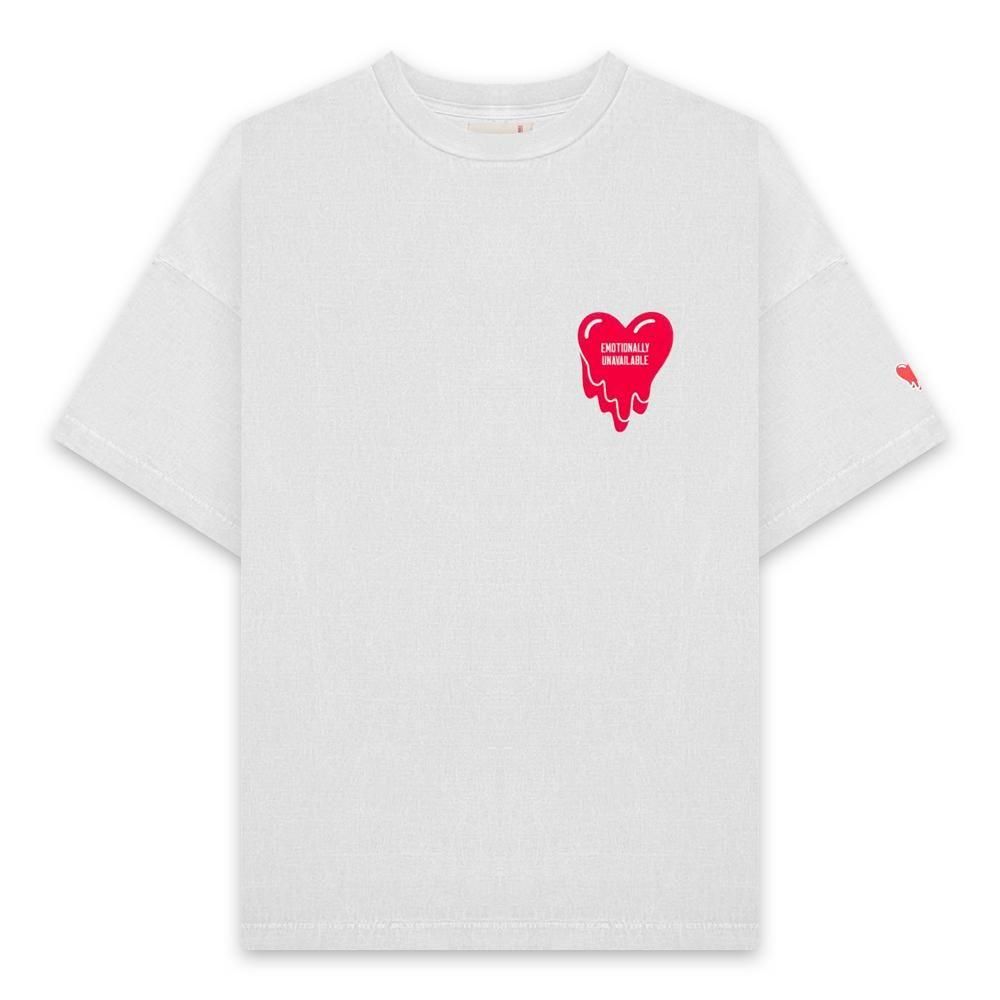 EMOTIONALLY UNAVAILABLE | EU EV SCREEN1 SS TEE / WHITE