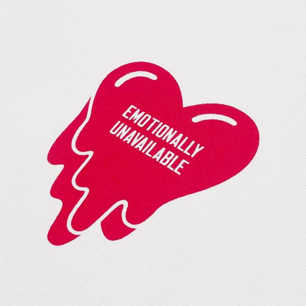 EMOTIONALLY UNAVAILABLE | EU EV SCREEN2 SS TEE / WHITE