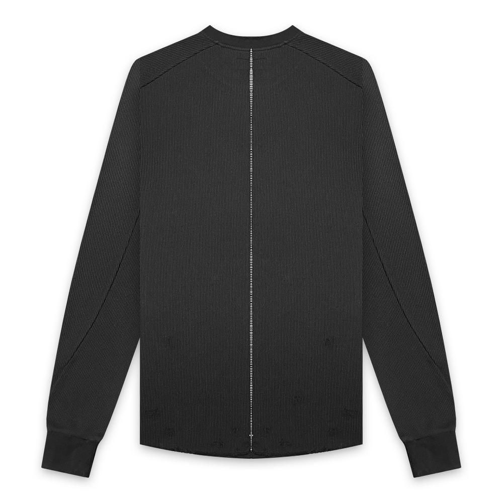 MINUS | COMBAT LONG THERMAL WITH DAMAGED(CLASSIC WAFFLE KNIT) / BLACK