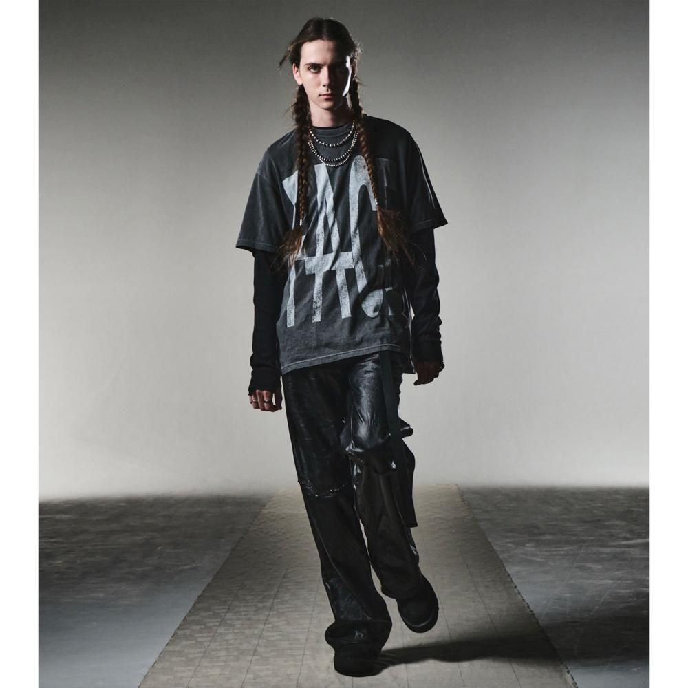 MINUS | COMBAT LONG THERMAL WITH DAMAGED(CLASSIC WAFFLE KNIT) / BLACK