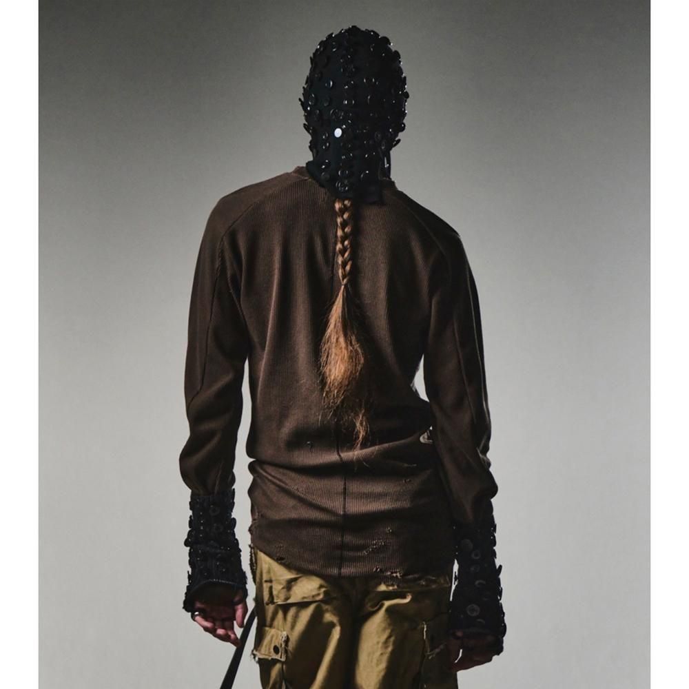 MINUS | COMBAT LONG THERMAL WITH DAMAGED(CLASSIC WAFFLE KNIT) / MOCHA