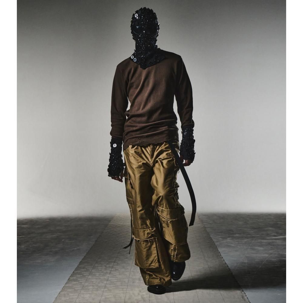 MINUS | COMBAT LONG THERMAL WITH DAMAGED(CLASSIC WAFFLE KNIT) / MOCHA