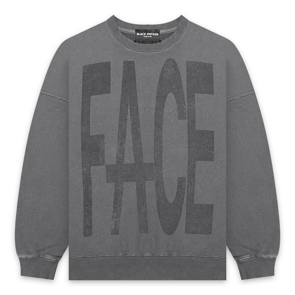 MINUS | BV BOOTLEG CREW SWEAT(FACE FUCT) / AGED BLACK