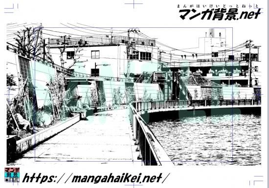 漫画背景 川