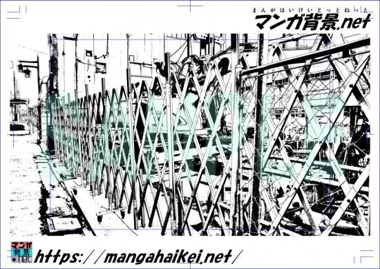 漫画背景 ビル 解体現場 A トーンなし マンガ背景 Net