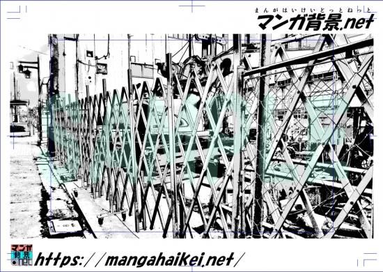 漫画背景 ビル 解体現場 A トーンあり 昼 マンガ背景 Net