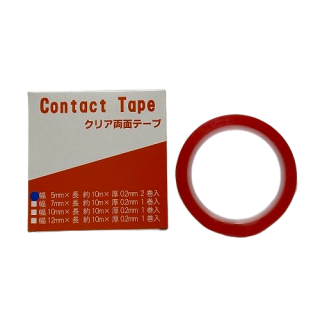 コンタクトテープ クリアー両面テープ 5mmx10mx厚み0.2mm 2巻入 超強力 超極薄 19942 ケーイング K-ing（ゆうパケット発送）