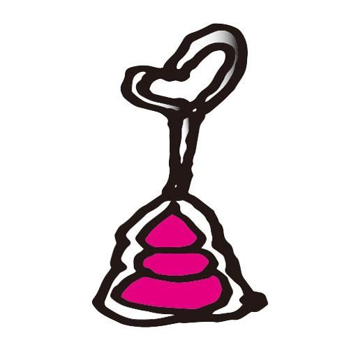 うんこ ラバーキーホルダー ピンク - 株式会社うんこ【公式ショップ】