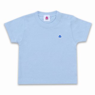 うんこベビーTシャツ ライトブルーxブルー 90