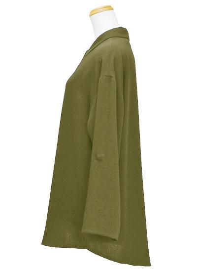 ドロップショルダーシャツブラウス カーキ - 【公式オンライン ドロップショルダーシャツブラウス カーキ - 【公式オンライン