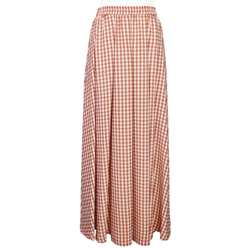 <img class='new_mark_img1' src='https://img.shop-pro.jp/img/new/icons20.gif' style='border:none;display:inline;margin:0px;padding:0px;width:auto;' />40%OFF【Gingham】ロングタックスカート　オレンジ