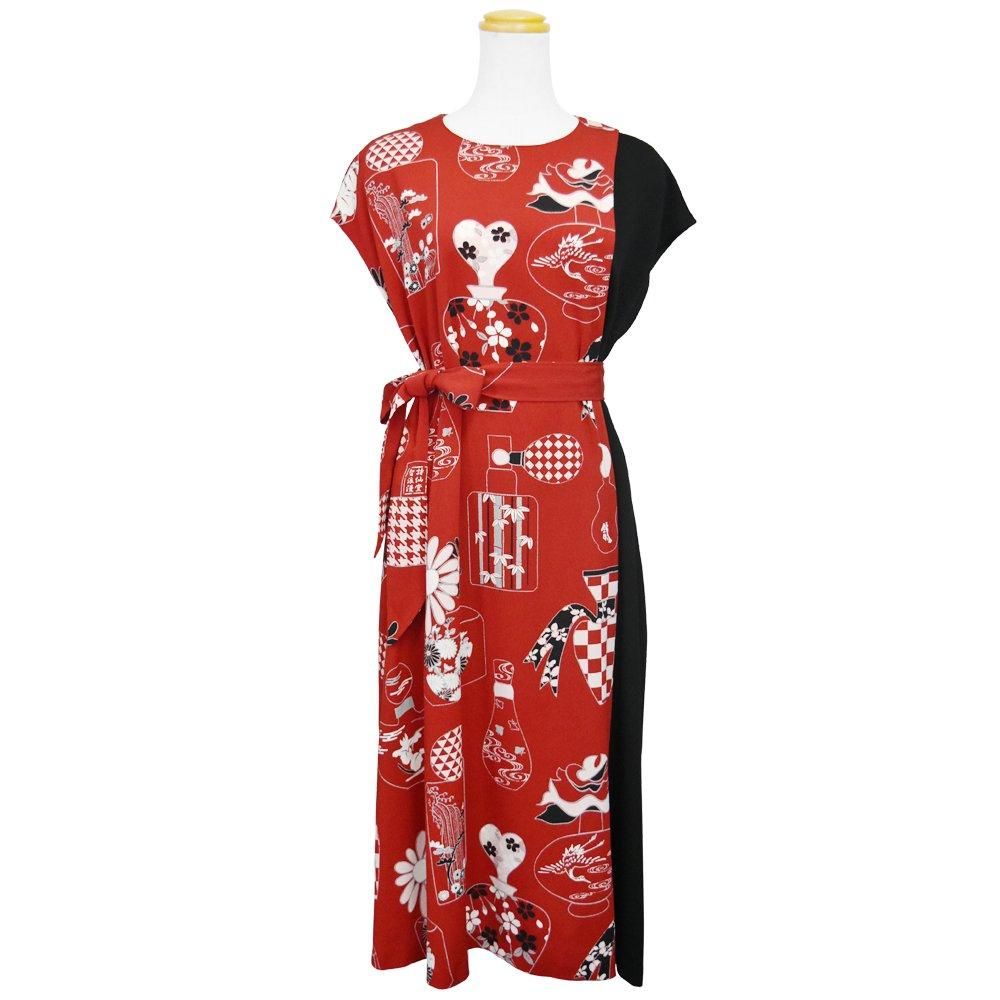 <img class='new_mark_img1' src='https://img.shop-pro.jp/img/new/icons20.gif' style='border:none;display:inline;margin:0px;padding:0px;width:auto;' />40％OFF【Perfume】フレンチスリーブAラインパネルワンピース　レッド