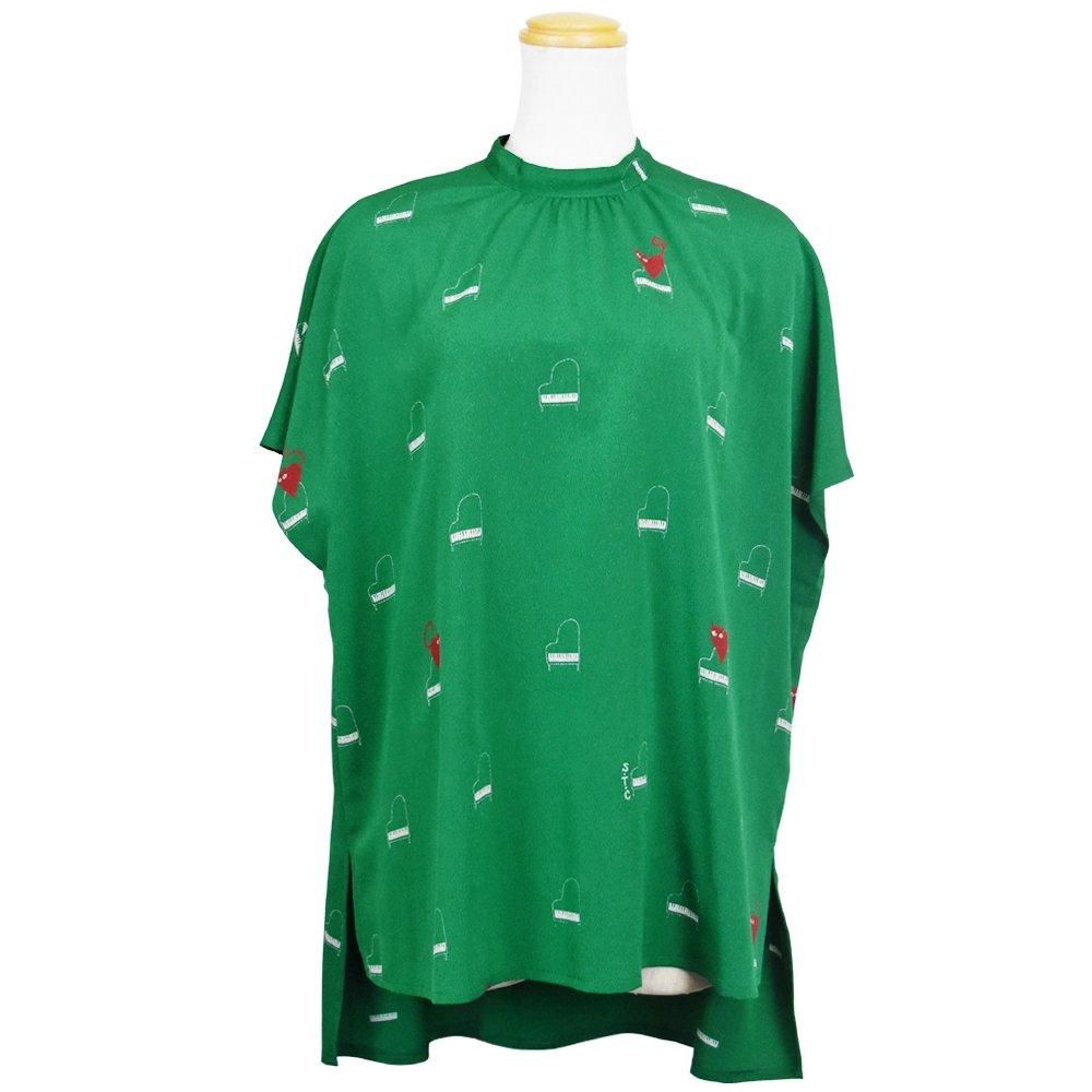 <img class='new_mark_img1' src='https://img.shop-pro.jp/img/new/icons20.gif' style='border:none;display:inline;margin:0px;padding:0px;width:auto;' />40%OFF【nekopiano】フレンチスリーブバックリボンチュニック　グリーン