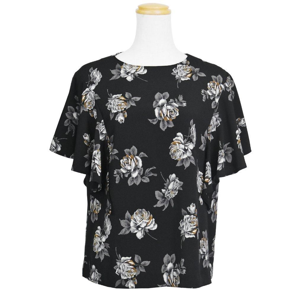 <img class='new_mark_img1' src='https://img.shop-pro.jp/img/new/icons20.gif' style='border:none;display:inline;margin:0px;padding:0px;width:auto;' />40%OFF【Pressed rose】クルーネックフリルプルオーバー　ブラック