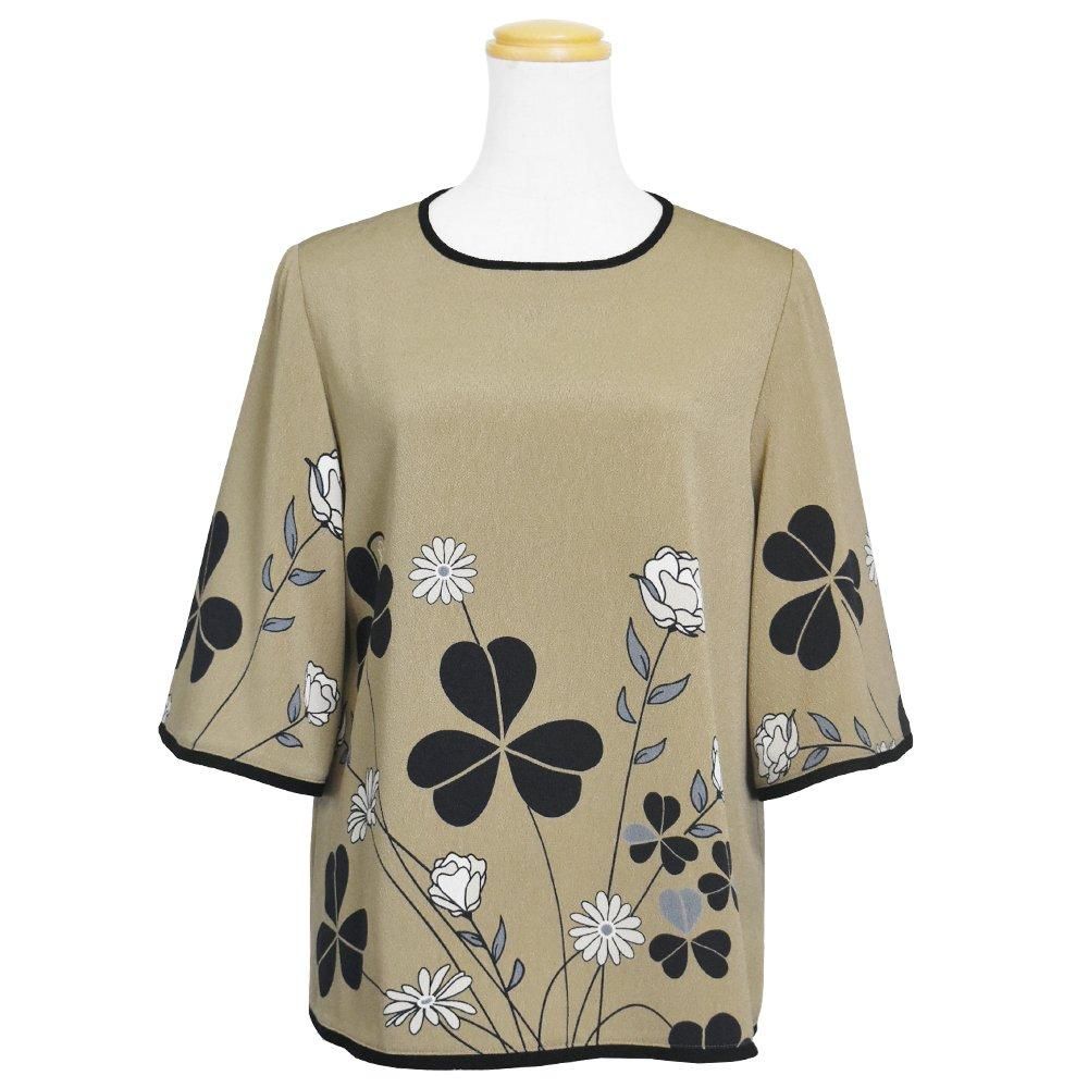 <img class='new_mark_img1' src='https://img.shop-pro.jp/img/new/icons20.gif' style='border:none;display:inline;margin:0px;padding:0px;width:auto;' />30%OFF【Clover】 5分袖スクエアネックパイピングプルオーバー　ベージュ