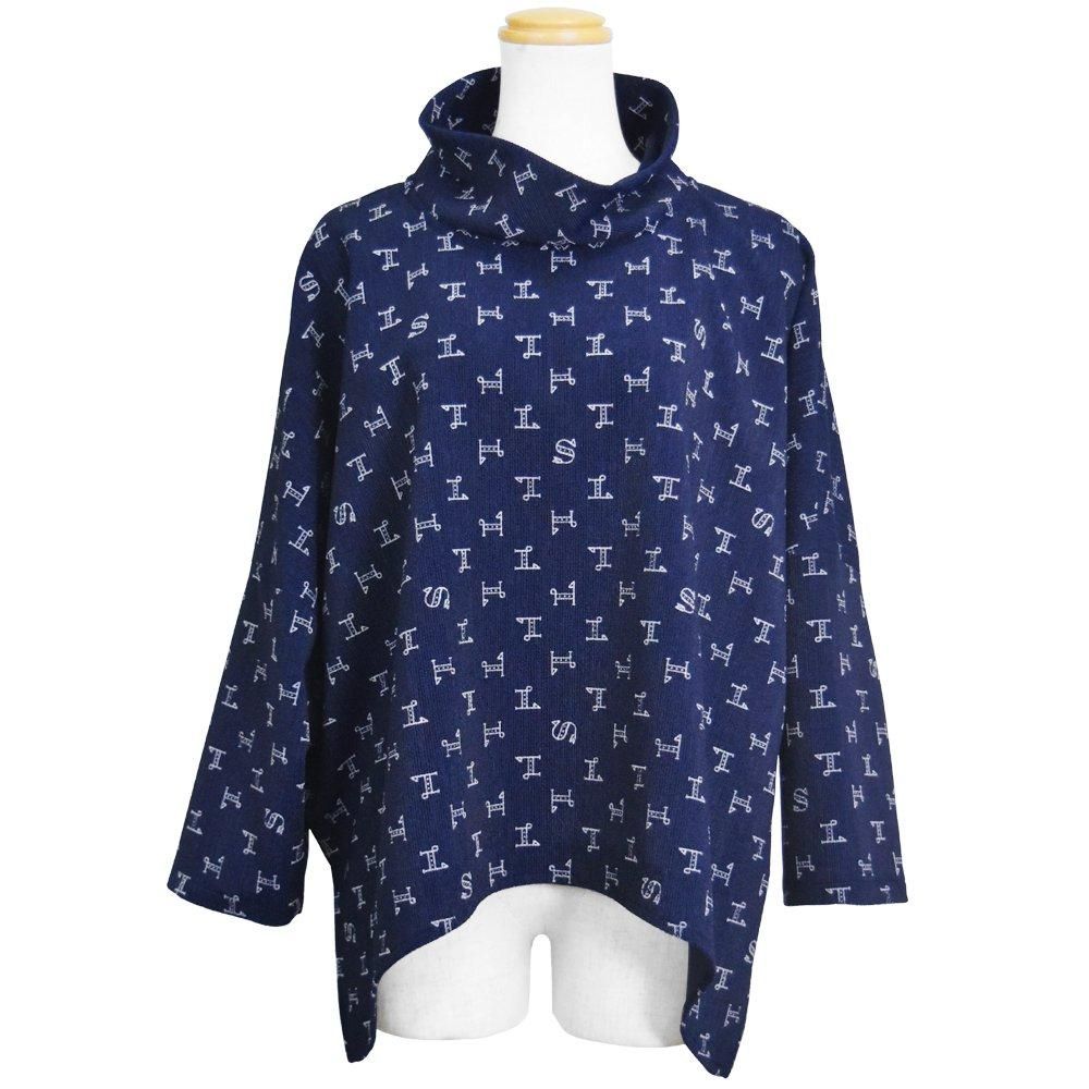 <img class='new_mark_img1' src='https://img.shop-pro.jp/img/new/icons20.gif' style='border:none;display:inline;margin:0px;padding:0px;width:auto;' />30%OFF【S.T monogram】厚手ニット9分袖ルーズネックプルオーバー 　ネイビー