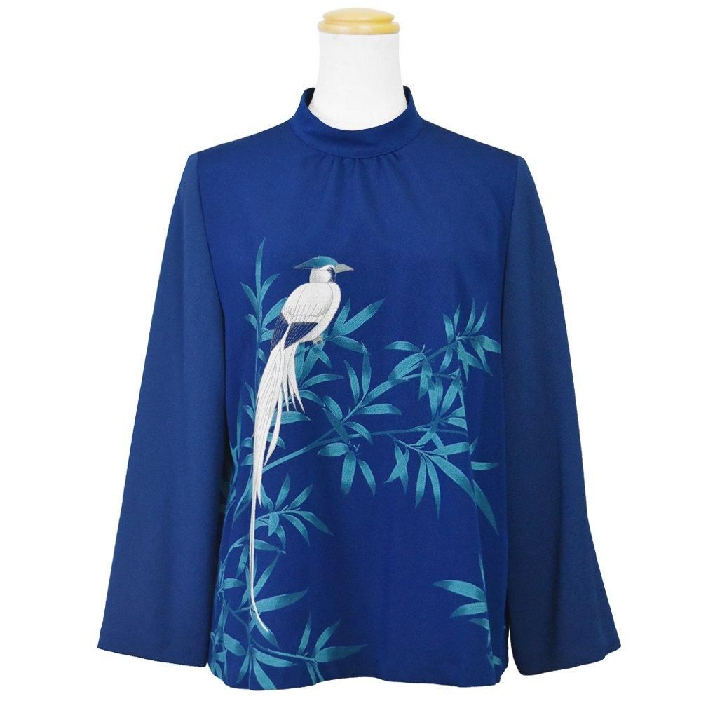 <img class='new_mark_img1' src='https://img.shop-pro.jp/img/new/icons20.gif' style='border:none;display:inline;margin:0px;padding:0px;width:auto;' />10%OFF【Blue leaf】9分袖ギャザーネックパネルプルオーバー 　ブルー