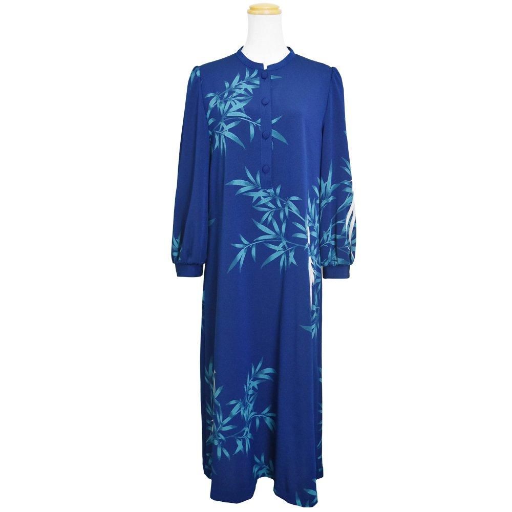 <img class='new_mark_img1' src='https://img.shop-pro.jp/img/new/icons20.gif' style='border:none;display:inline;margin:0px;padding:0px;width:auto;' />10%OFF【Blue leaf】長袖ヘンリーネックワンピース 　ブルー