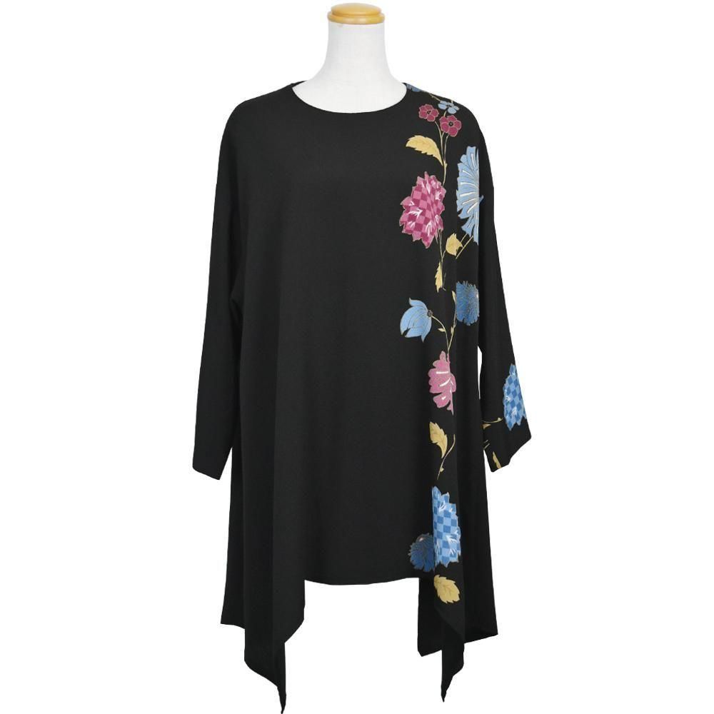 詩仙堂TS COLLECTION ケープデザインちりめんワンピース美品 詩仙堂TS COLLECTION ケープデザインちりめんワンピース美品