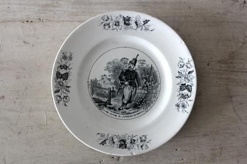 絵付け皿 L Atelier Brocante ラトリエブロカント フランスアンティーク 家具 建具 雑貨 小物 服飾 古物 古布 皿 陶器 民芸 絵付け皿 L Atelier Brocante ラトリエブロカント フランスアンティーク 家具 建具 雑貨 小物 服飾 古物 古布 皿 陶器 民芸