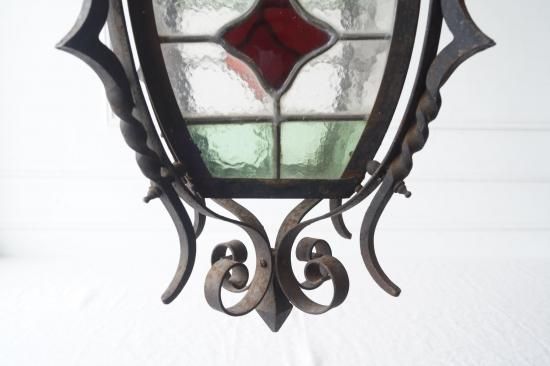 フランスアンティーク風　ステンドランプ　ステンドガラス　ブロカント フランスアンティーク風ステンドランプステンドガラスブロカント