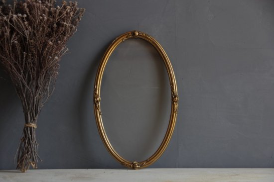 金色木枠のオーバルガラスフレーム - L'atelier Brocante / ラトリエ 