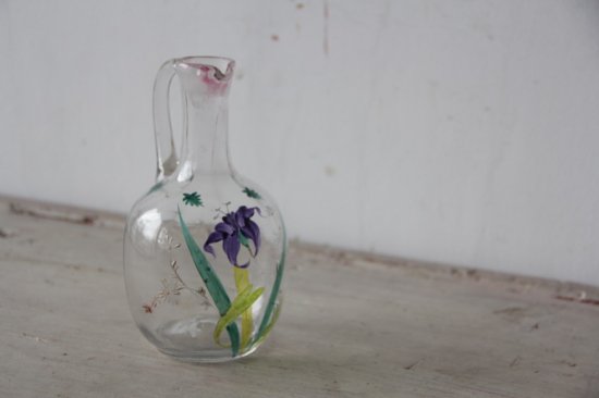 花絵付のガラスポット - L'atelier Brocante / ラトリエブロカント 