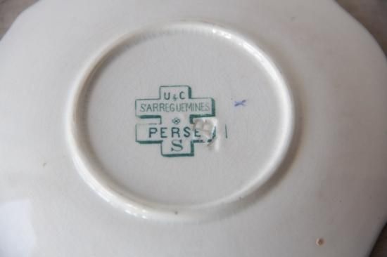 フランスアンティーク u&c sarreguemines perseシリーズ 飾り皿