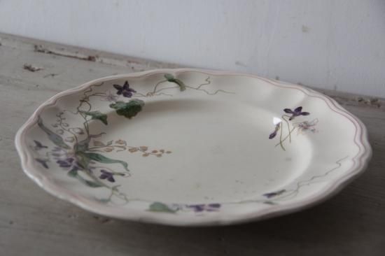 LONGCHAMP “VIOLETTES” プレート大B - L'atelier Brocante / ラトリエ