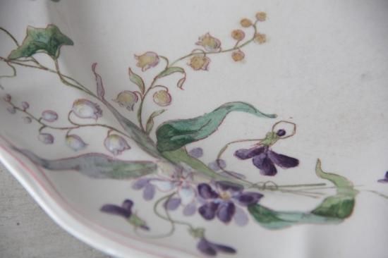 LONGCHAMP “VIOLETTES” プレート大B - L'atelier Brocante / ラトリエ