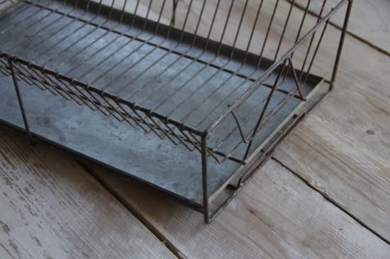 受皿付きワイヤーディッシュラックB - L'atelier Brocante 受皿付きワイヤーディッシュラックB - L'atelier Brocante