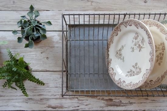 受皿付きワイヤーディッシュラックB - L'atelier Brocante 受皿付きワイヤーディッシュラックB - L'atelier Brocante