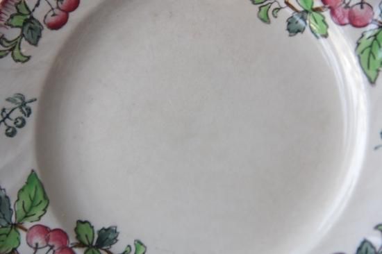 LONGWY チェリー柄リムプレート - L'atelier Brocante